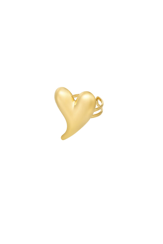 Curvy love ring - Goud